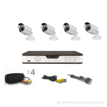 4channel D1 Dvr Kit With 4pcs 600tvl Ir Camera 